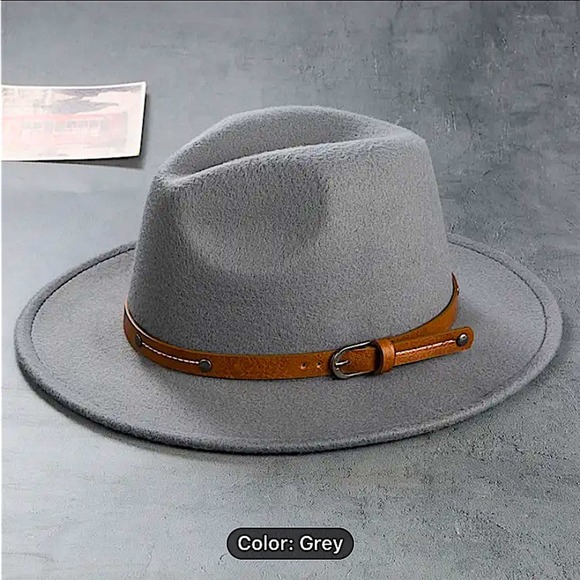 Fedora Grey Hat Unisex Classy Chic Men Women - Picture 1 of 4